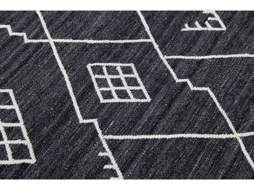 Modern Flaweave Wool Rug 10 X 14