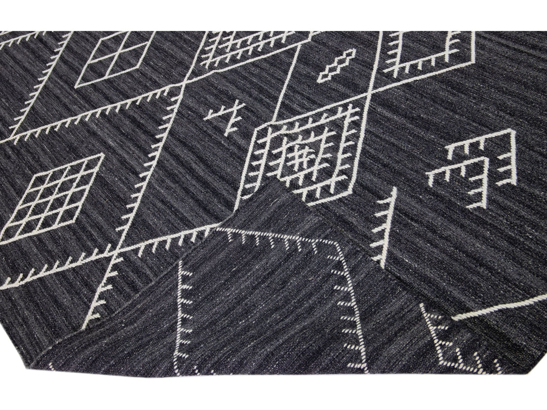 Modern Flaweave Wool Rug 10 X 14