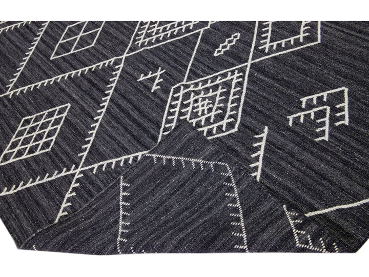 Modern Flaweave Wool Rug 10 X 14
