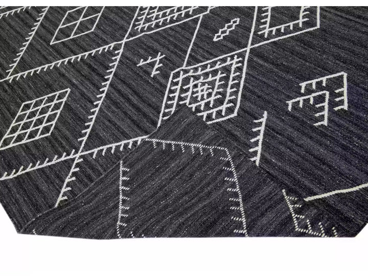 Modern Flaweave Wool Rug 10 X 14