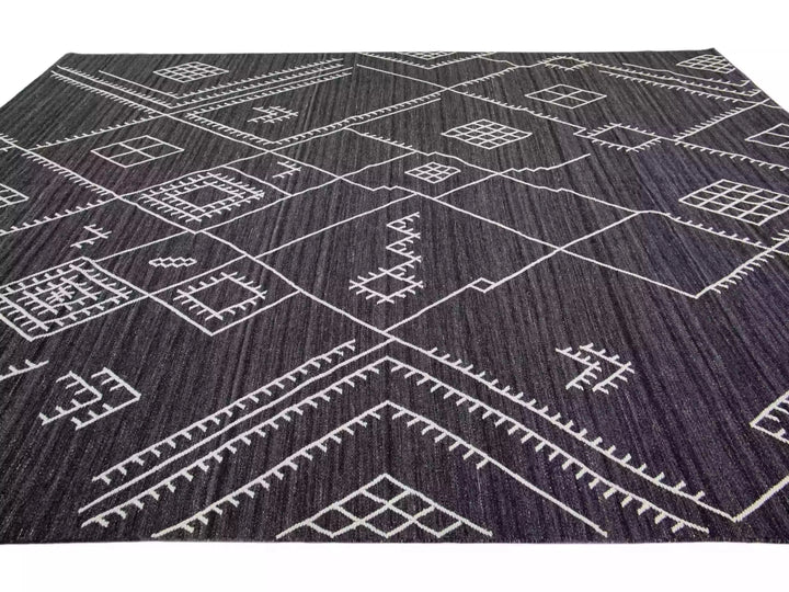 Modern Flaweave Wool Rug 10 X 14