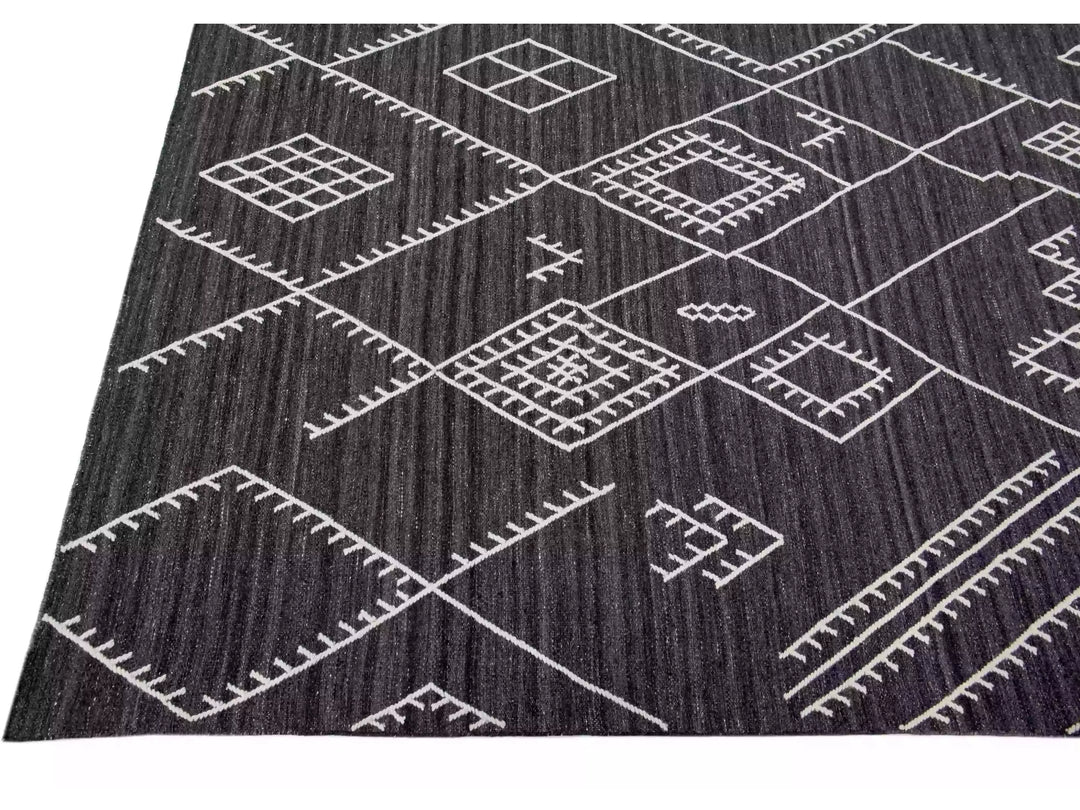Modern Flaweave Wool Rug 10 X 14