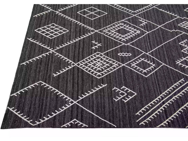 Modern Flaweave Wool Rug 10 X 14