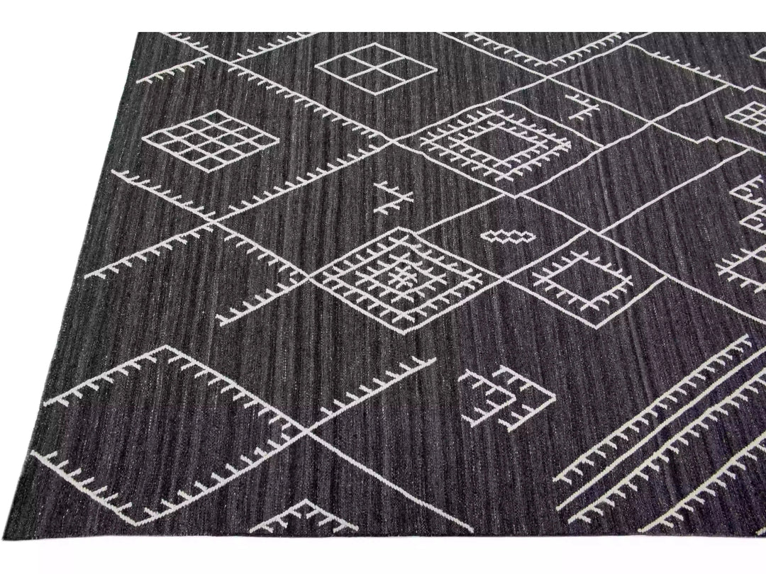 Modern Flaweave Wool Rug 10 X 14