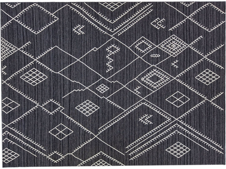 Modern Flaweave Wool Rug 10 X 14