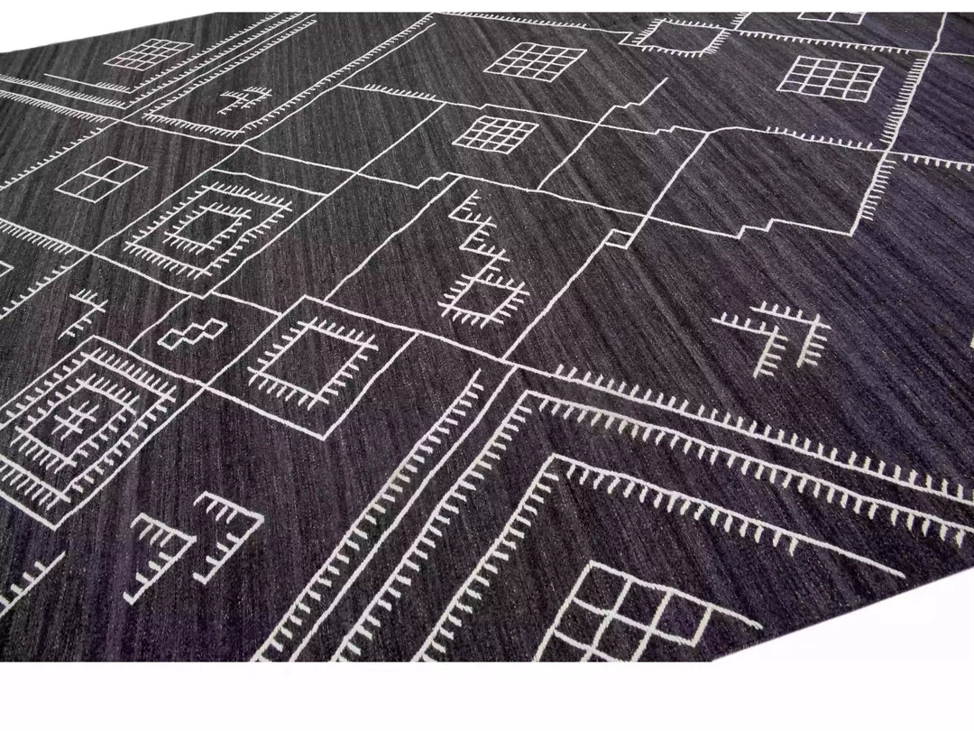 Modern Flaweave Wool Rug 12 X 15