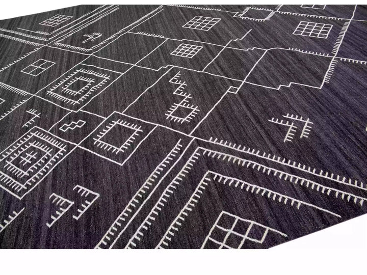 Modern Flaweave Wool Rug 12 X 15