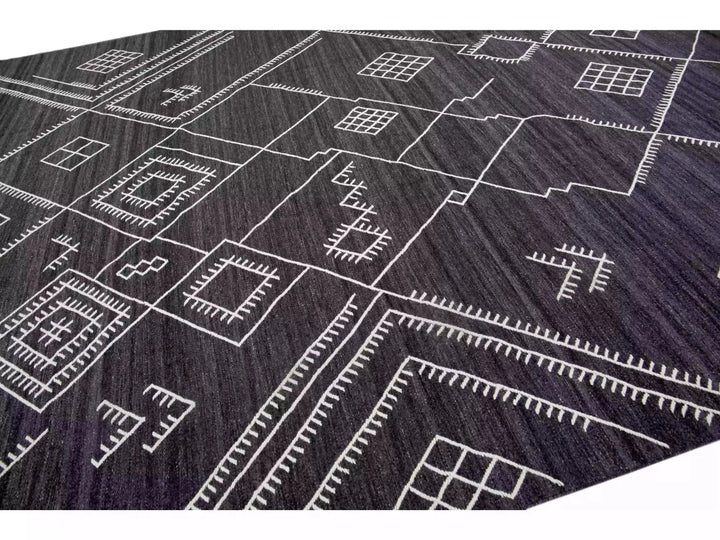Modern Flaweave Wool Rug 12 X 15