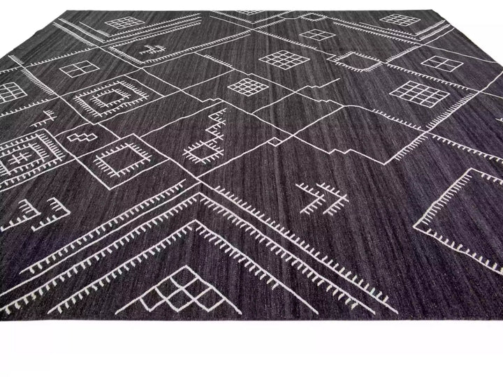 Modern Flaweave Wool Rug 12 X 15