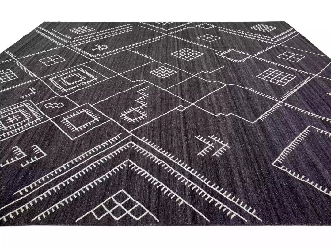 Modern Flaweave Wool Rug 12 X 15