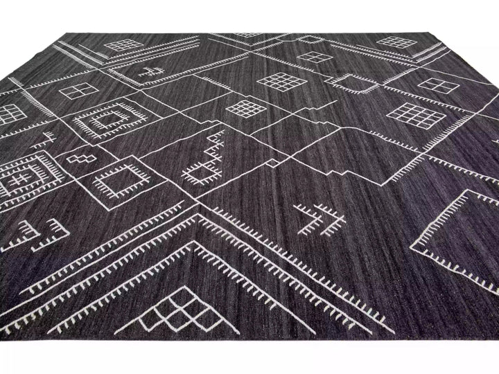 Modern Flaweave Wool Rug 12 X 15