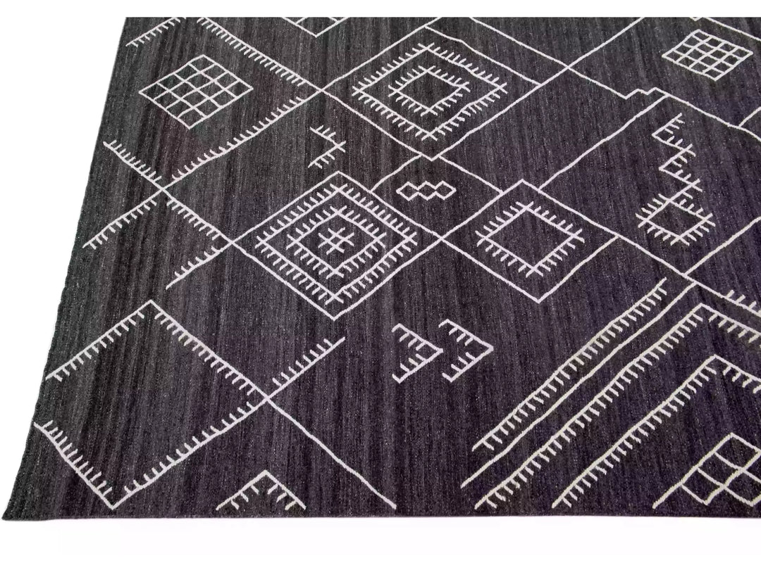 Modern Flaweave Wool Rug 12 X 15