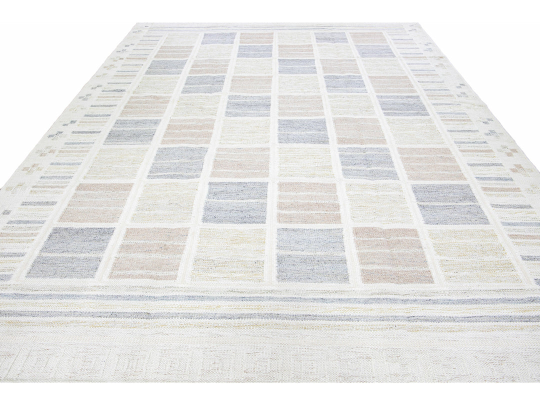 Modern Scandinavian Wool Rug 10 X 14
