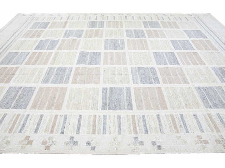 Modern Scandinavian Wool Rug 10 X 14