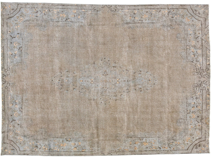 Vintage Persian Distressed Wool Rug 6 X 8