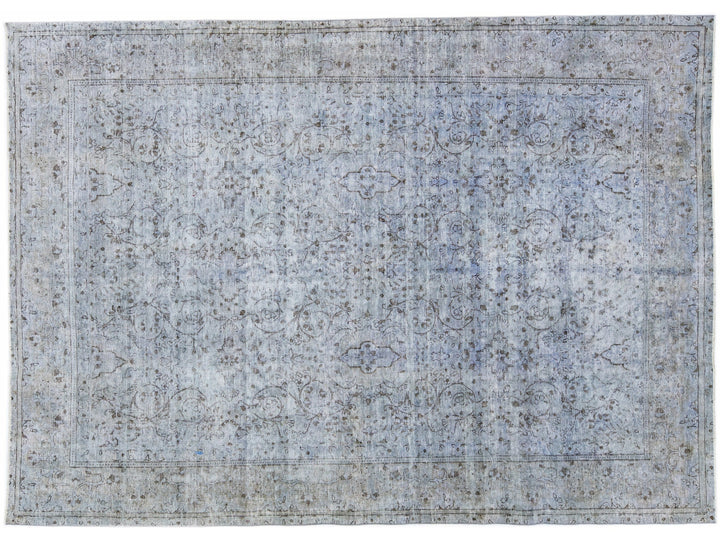 Vintage Overdyed Wool Rug 7 X 9