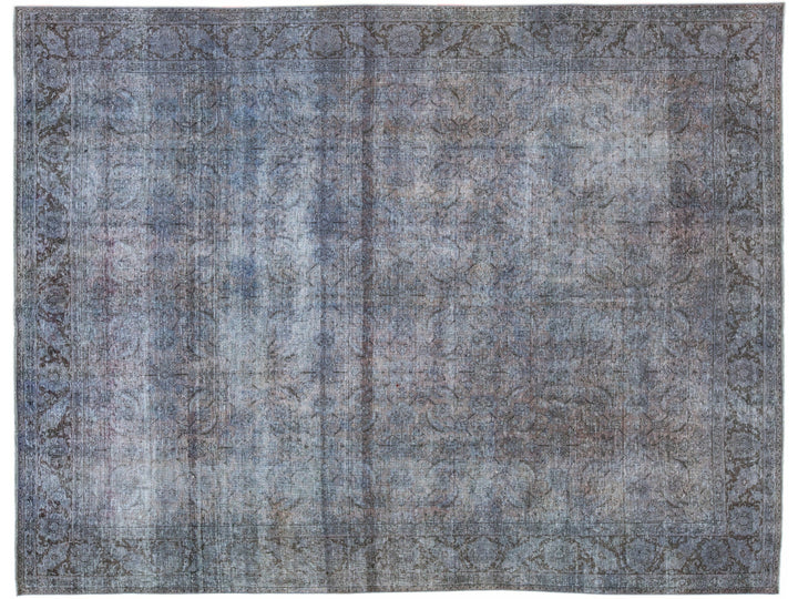 Vintage Overdyed Wool Rug 8 X 10