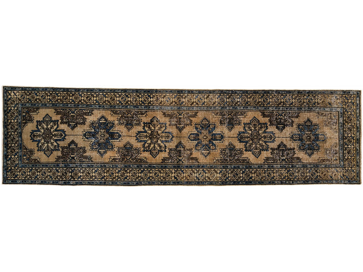 Vintage Distressed Wool Rug 4 X 13