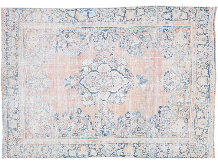Vintage Persian Heriz Wool Rug 8 X 11