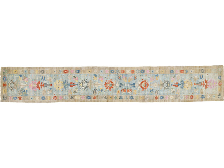 Modern Sultanabad Wool Runner 3 X 19