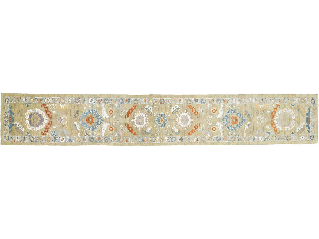 Modern Sultanabad Wool Runner 3 X 20