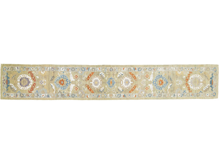 Modern Sultanabad Wool Runner 3 X 20