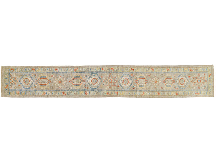 Modern Sultanabad Wool Runner 3 X 19