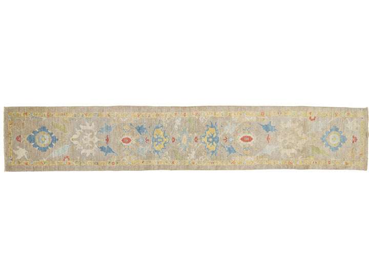 Modern Sultanabad Wool Runner 3 X 16