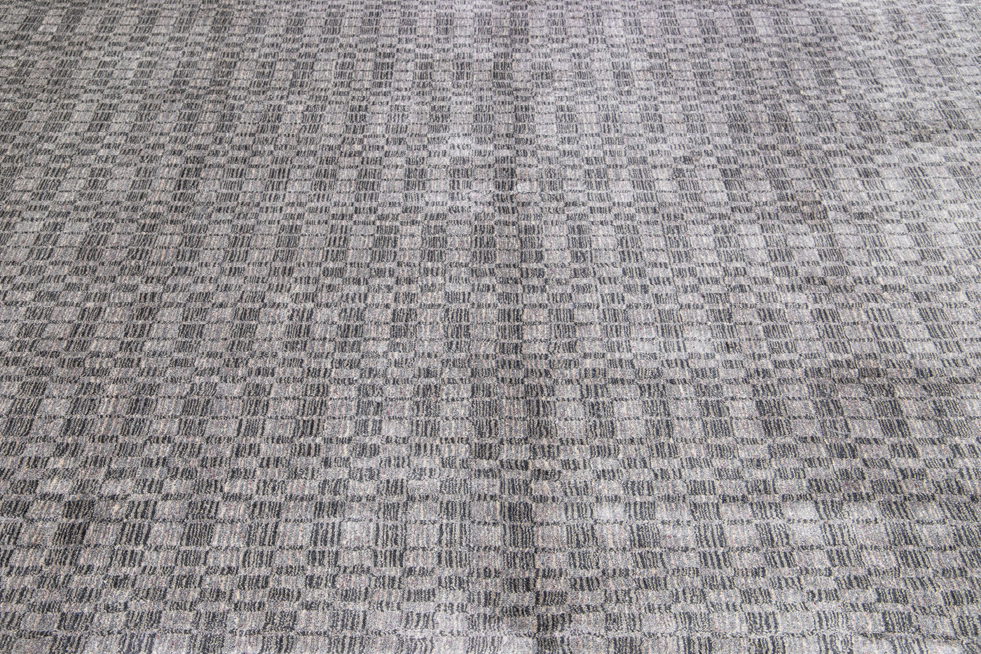 Modern Wool and Silk Rug 9 X 12