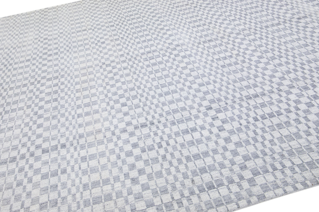 Modern Seamless Wool Rug 10 X 14