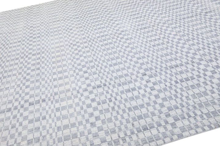 Modern Seamless Wool Rug 10 X 14