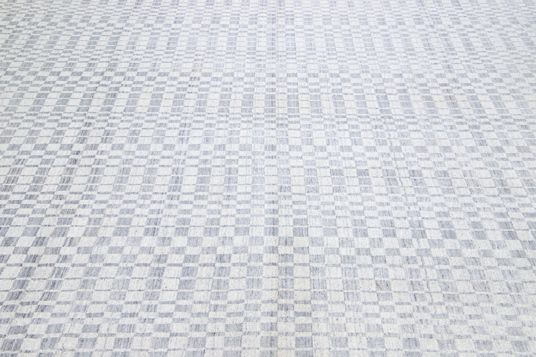 Modern Seamless Wool Rug 10 X 14