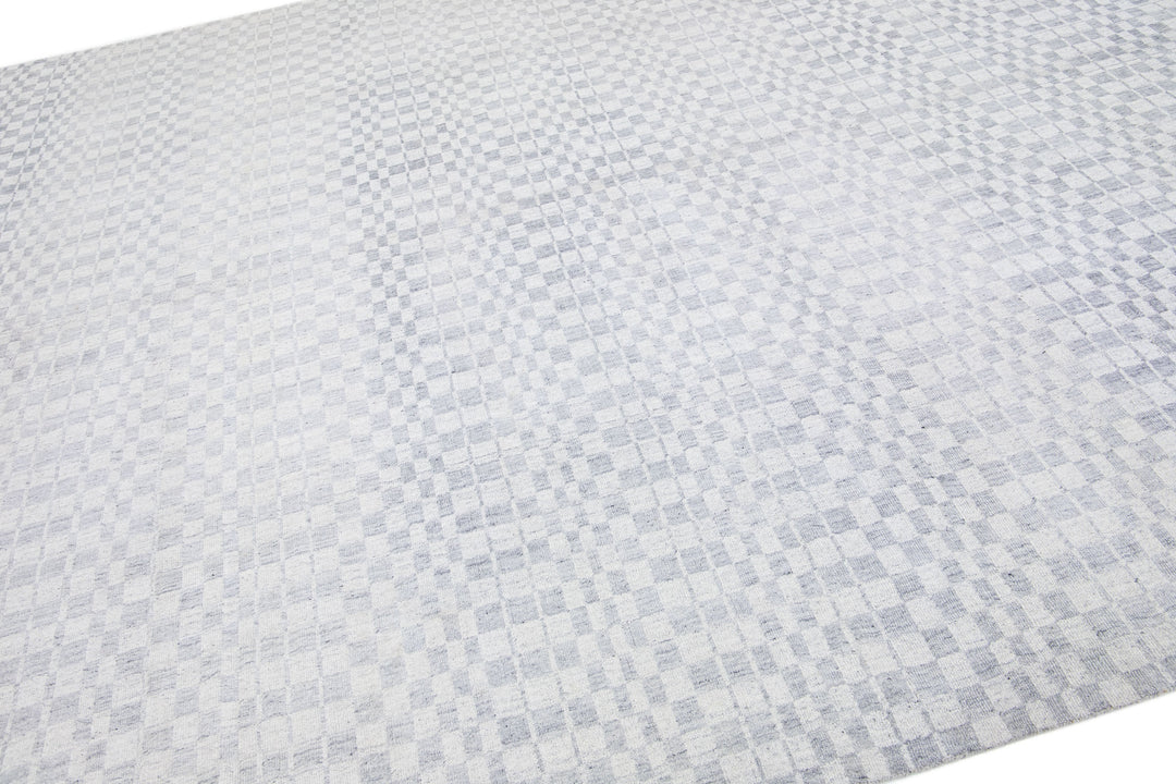 Modern Seamless Wool Rug 10 X 14