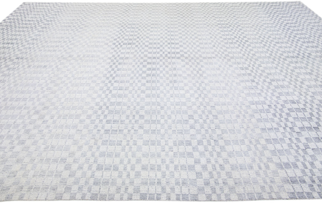 Modern Seamless Wool Rug 10 X 14