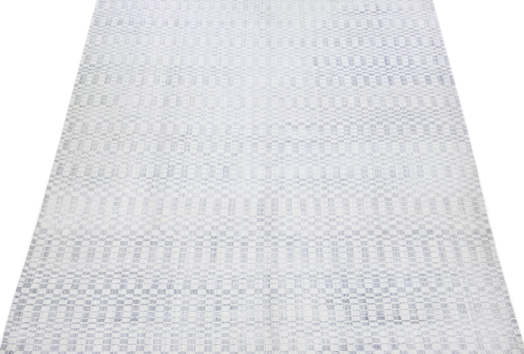 Modern Seamless Wool Rug 10 X 14