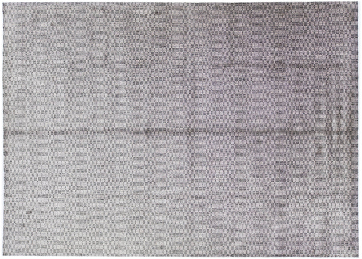Modern Wool and Silk Rug 10 X 14
