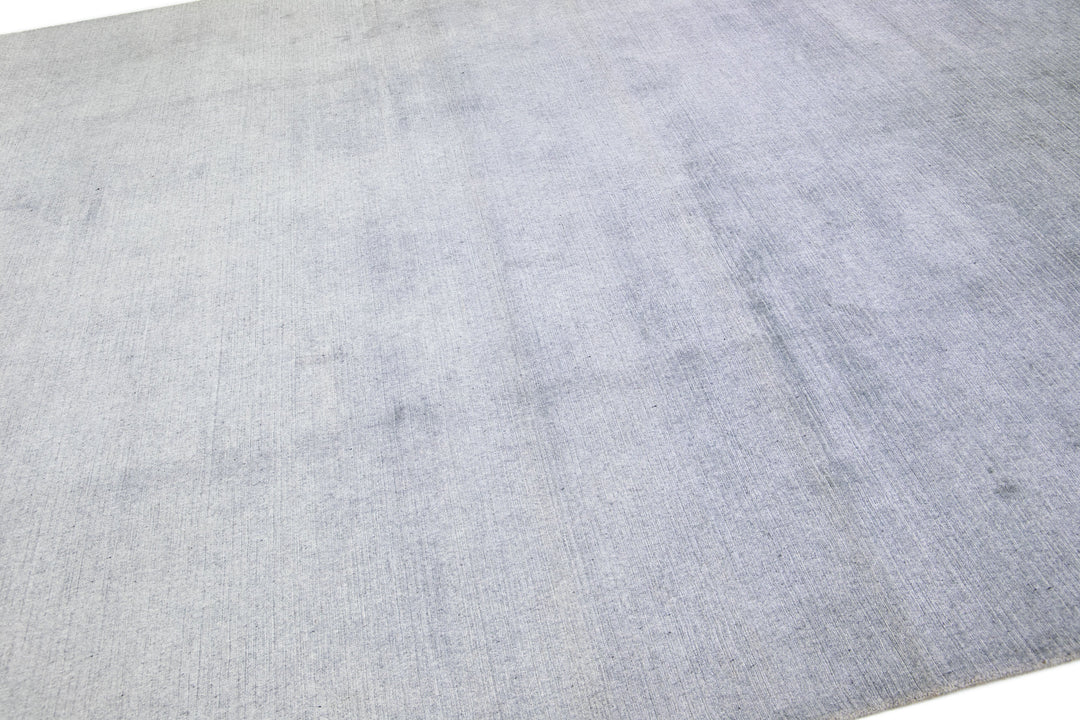 Modern Wool and Silk Rug 10 X 14