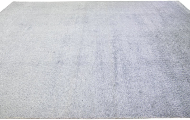 Modern Wool and Silk Rug 10 X 14