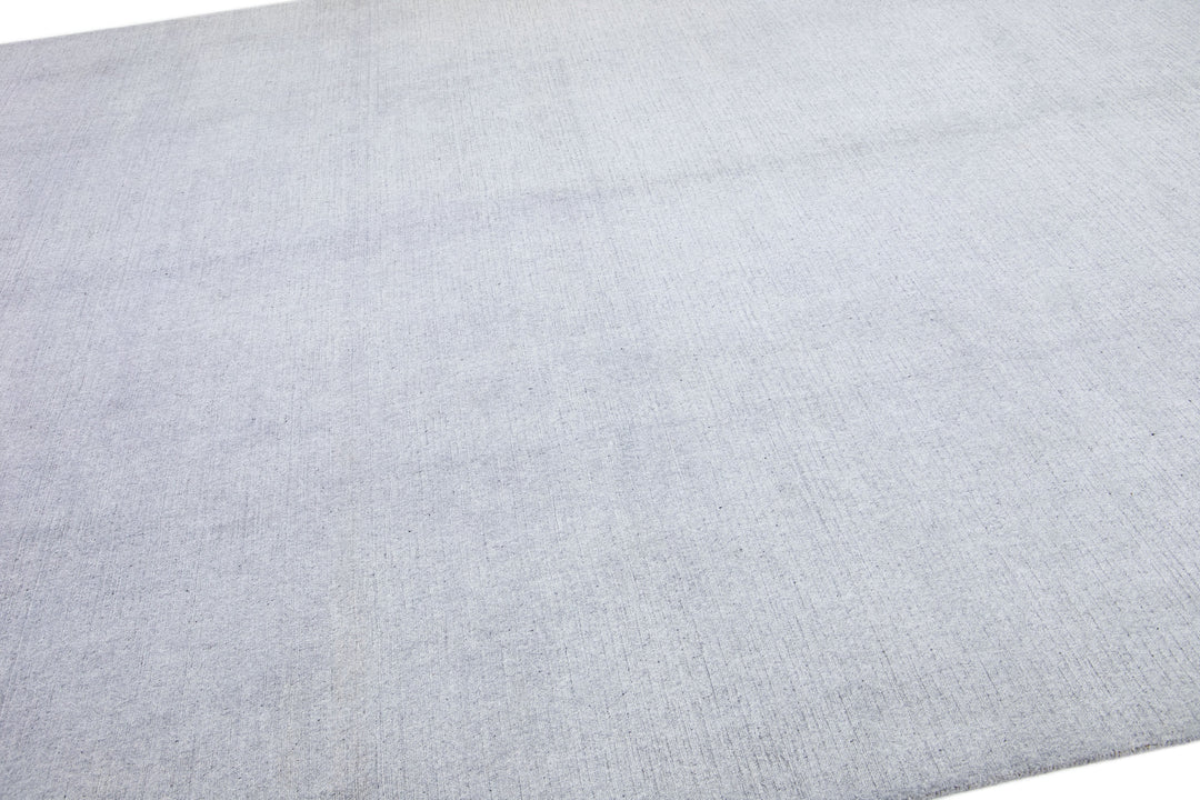 Modern Wool and Silk Rug 10 X 14