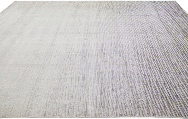 Modern Wool and Silk Rug 10 X 14
