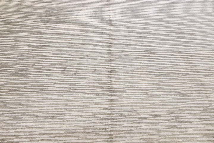 Modern Wool and Silk Rug 10 X 14