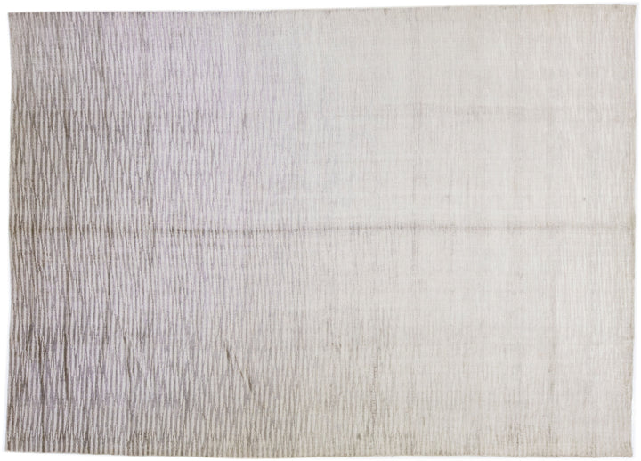 Modern Wool and Silk Rug 10 X 14