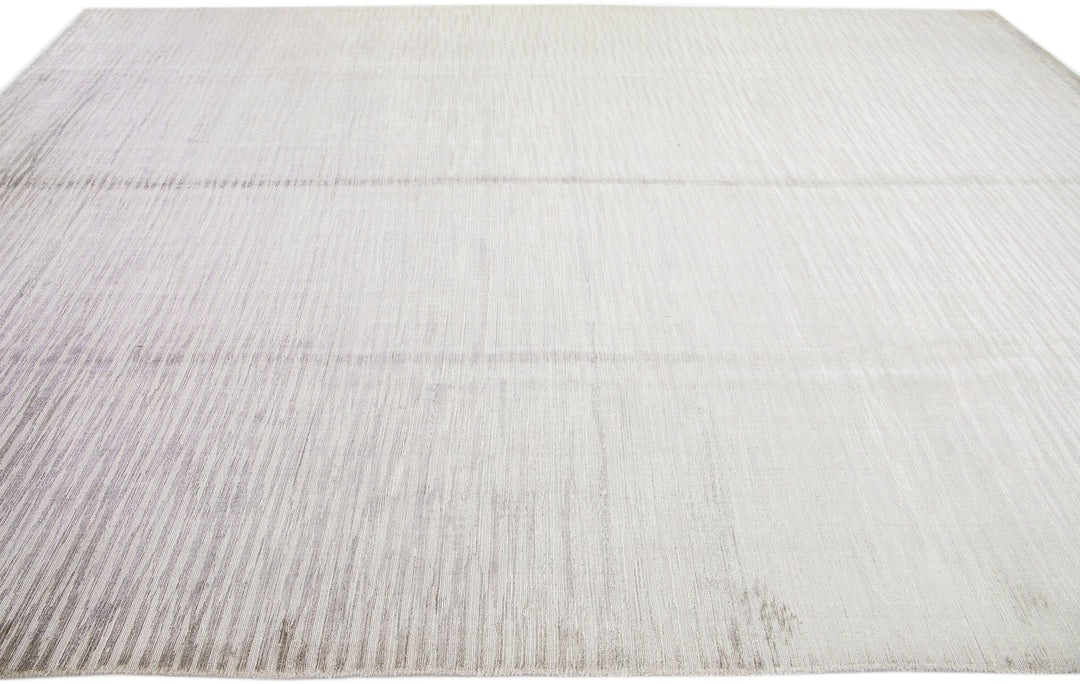 Modern Wool and Silk Rug 10 X 14