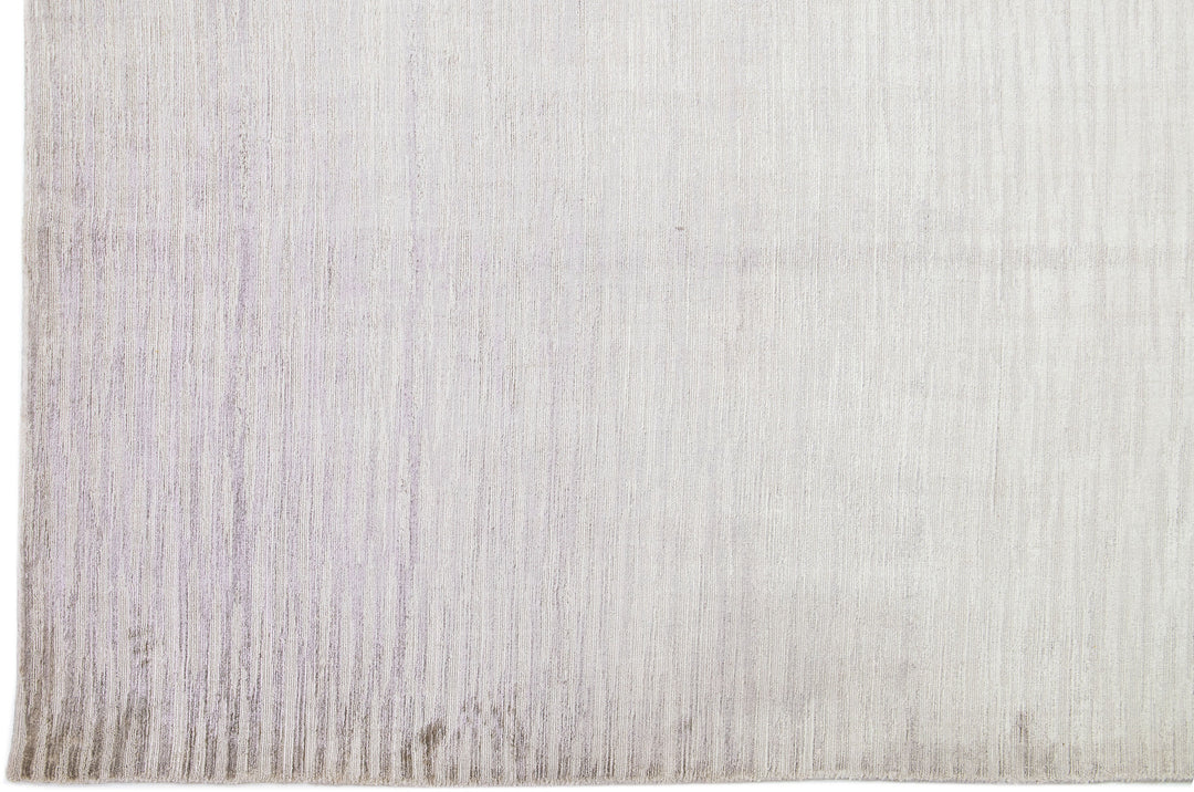 Modern Wool and Silk Rug 10 X 14