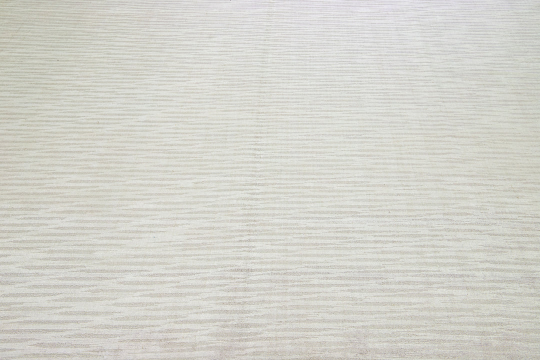 Modern Wool and Silk Rug 10 X 14
