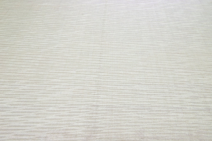 Modern Wool and Silk Rug 10 X 14