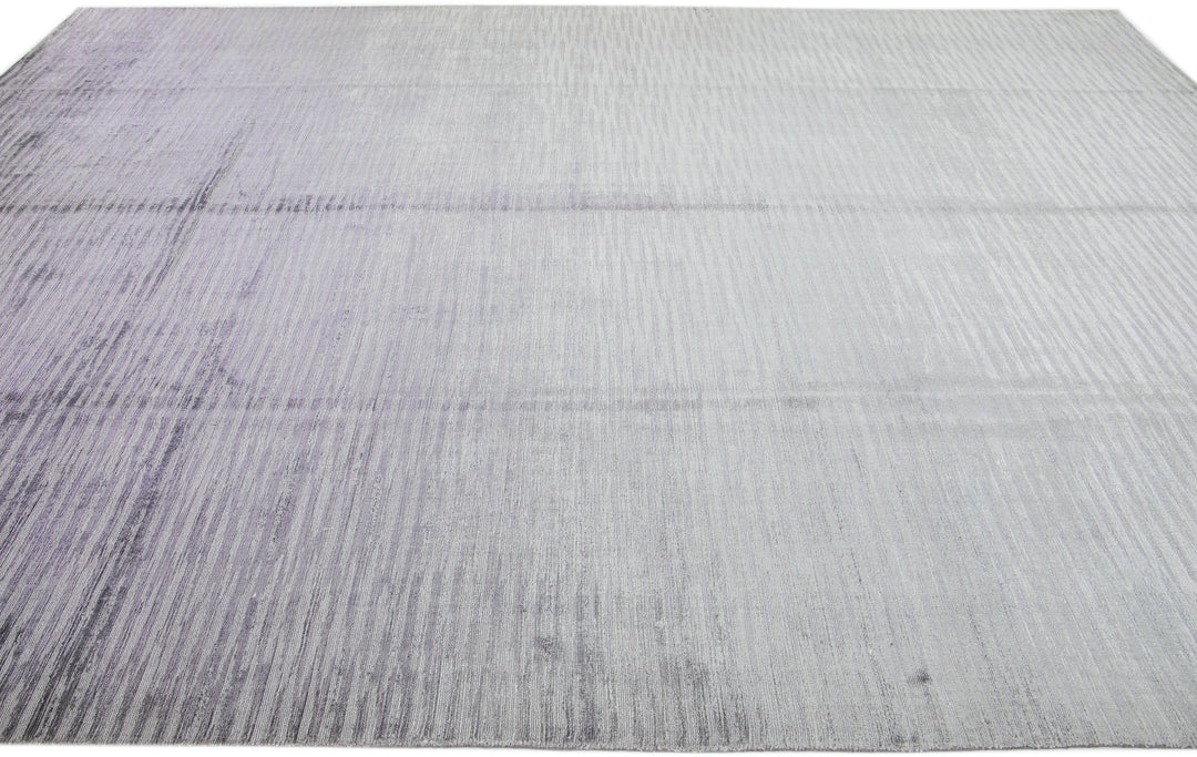 Modern Wool and Silk Rug 10 X 14