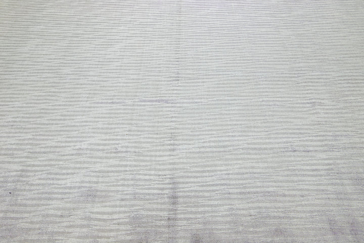 Modern Wool and Silk Rug 10 X 14