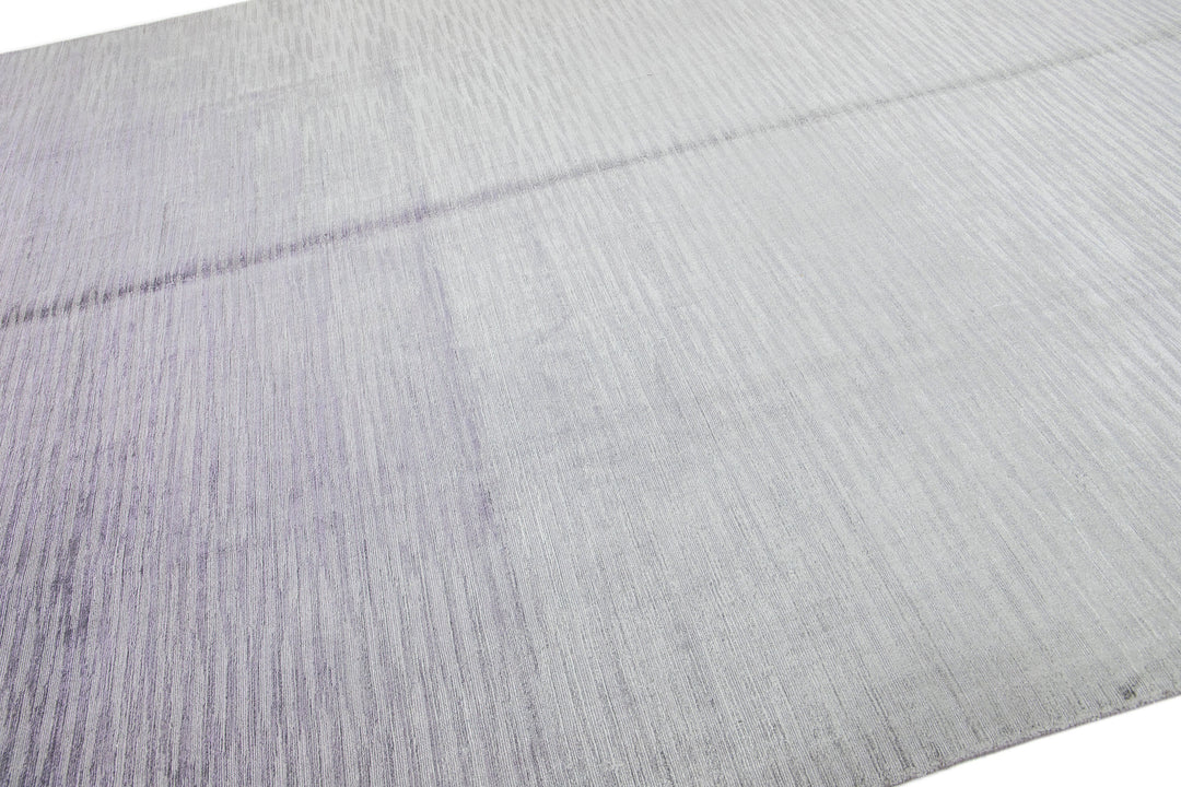 Modern Wool and Silk Rug 10 X 14