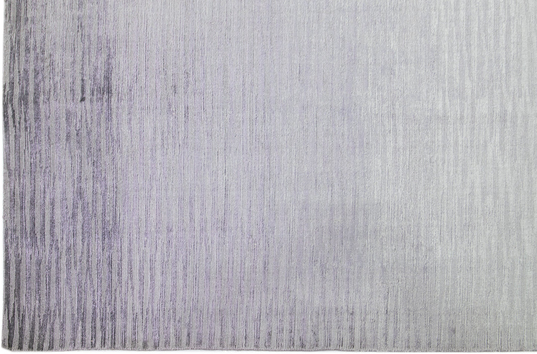 Modern Wool and Silk Rug 10 X 14